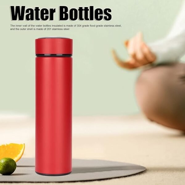 Insulated Water Bottles Cycling Hiking Stainless Steel Bright Glass Water Bottle Mouth No Temperature Display