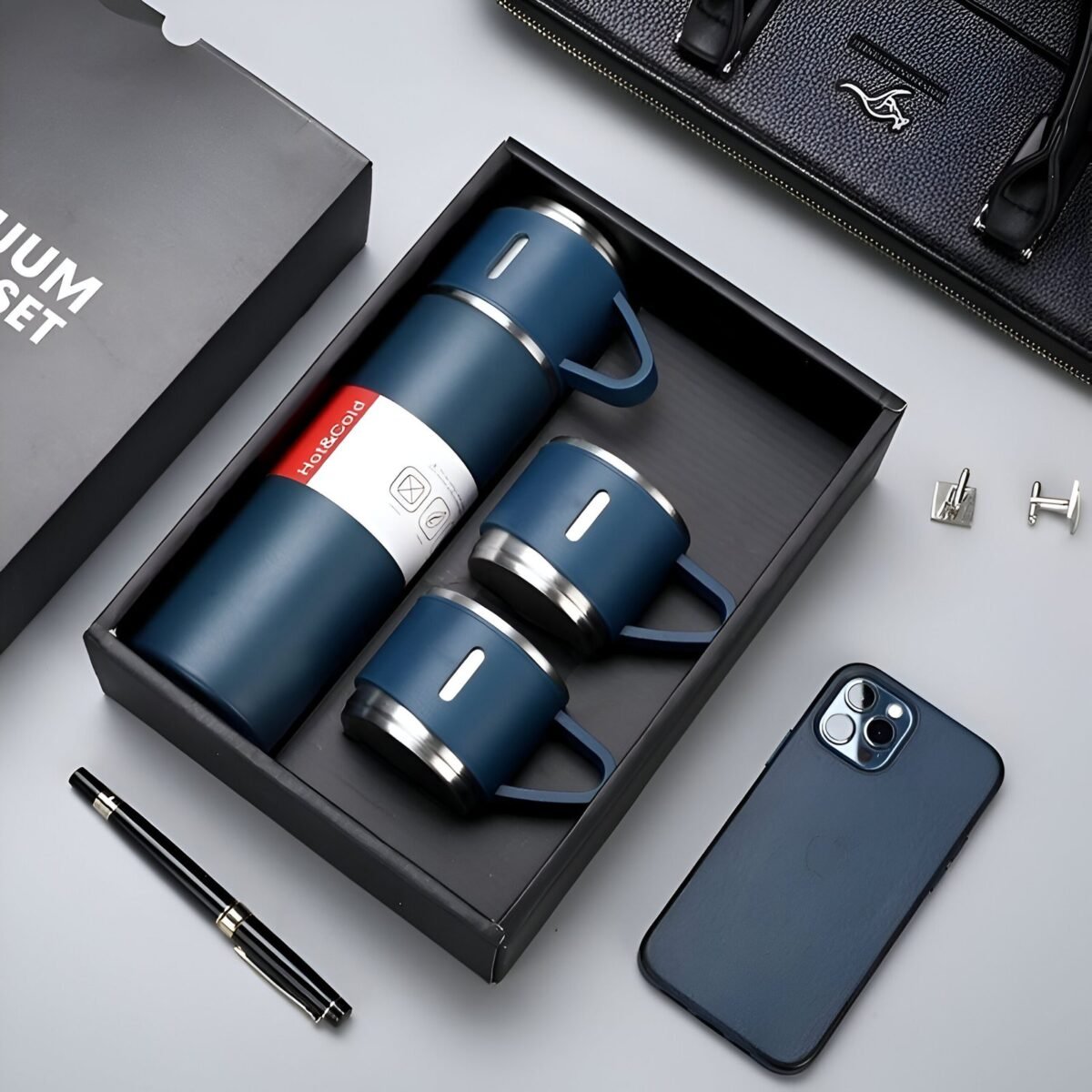 Double Wall Vaccum Flask Set Thermo 500ml Vacuum Insulated Bottle - Image 6