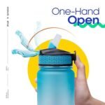 MERISH Plastic MultiColor Motivational Water Bottle 1000 ML SIPPER Mix Colors (Blue) - Image 2