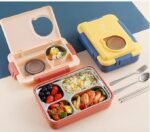 Lunch Box 800 ml Leak Proof Insulated Stainless Steel Tiffin Box with Multiple Compartments for Kids, Office, School & College - Image 10