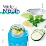MERISH Plastic MultiColor Motivational Water Bottle 1000 ML SIPPER Mix Colors (Blue) - Image 3