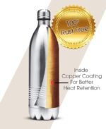 MILTON 1 Liter Insulated Water bottles, 188 Stainless Steel Double-Walled Vacuum Flask, Hot & Cold for 24 Hours - Perfect for Gym, Travel, Tea & Coffee - Image 3