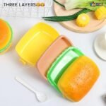 Three Layer Burger Shape 500ML Lunch Box Perfect for Salads, Sandwiches, and Snacks - Image 4
