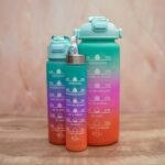 Set Of 3 Leakproof Durable Unbreakable Tritan Water Bottle With Motivational Time Marker,Sipper Bottle For Adults,Water Bottle For Gym,Office 2 Liter - Image 3