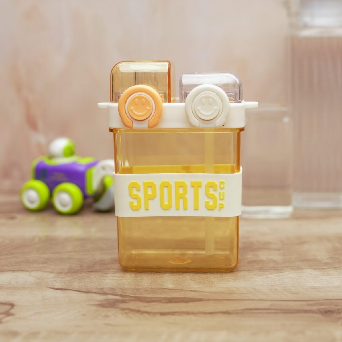 Dual-Use Sports Water Bottle With Straw - Portable & Leakproof Pc Plastic For Outdoor Activities - Image 1