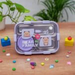 Bear Family Leak Proof Lunch box Stainless Steel Box with 1 Spoon & Chopstick 3 Containers Lunch Box (750 ml, Thermoware) - Image 4