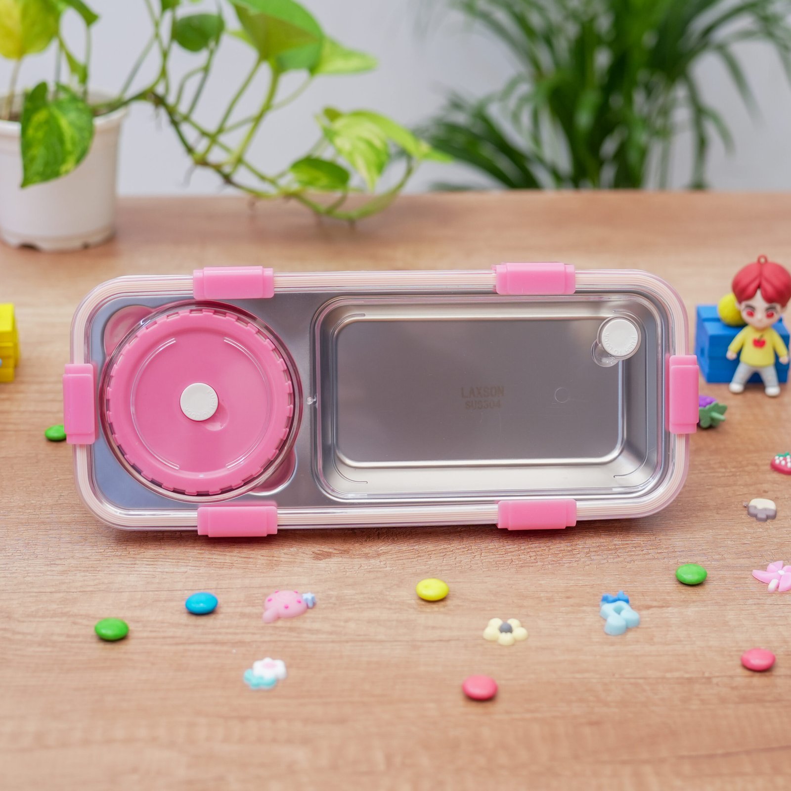 DSC08545-scaled-1.jpg Lunch Buddy Stainless Steel Bento Lunch Box- For Solid Foods - Image 2