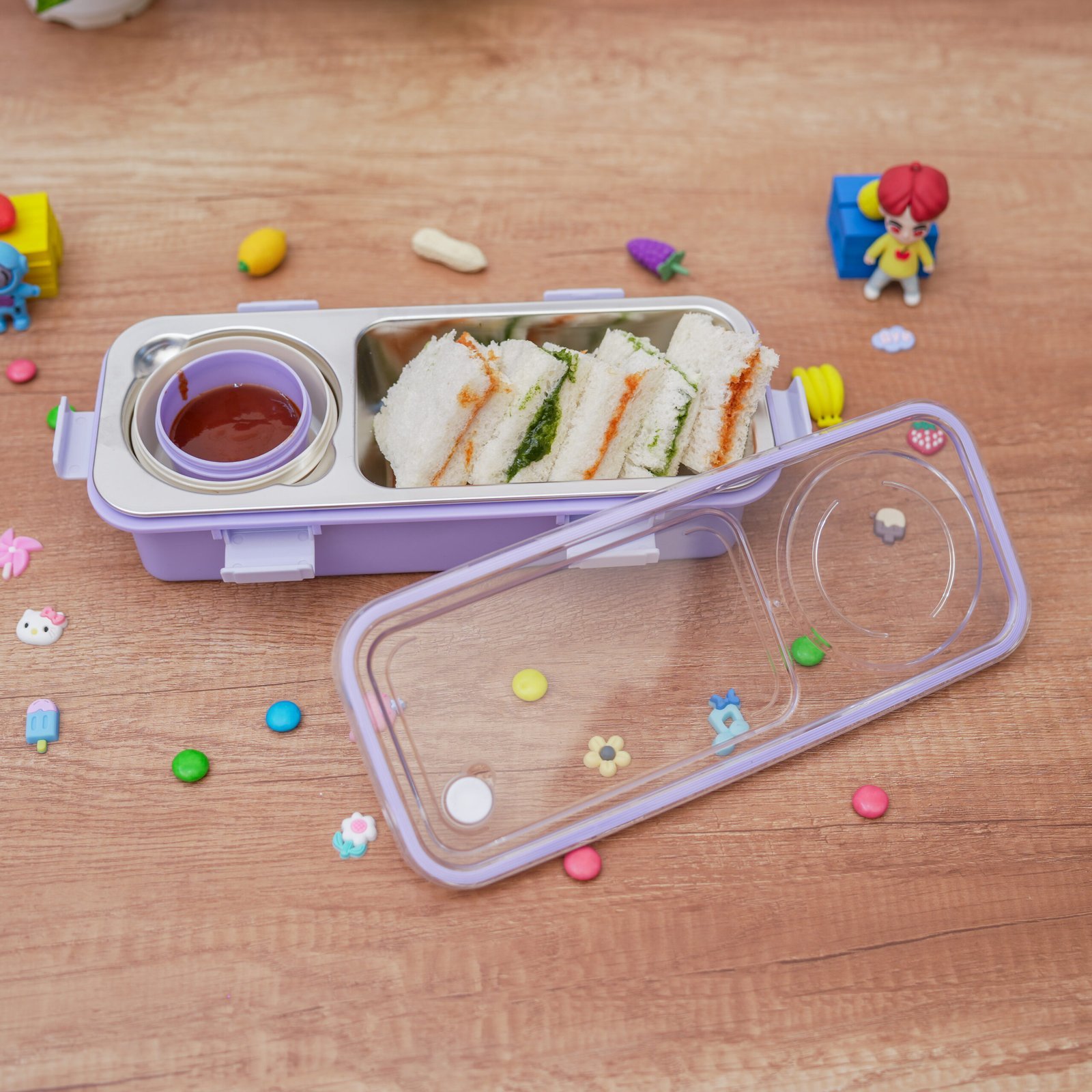 DSC08549-scaled-1.jpg Lunch Buddy Stainless Steel Bento Lunch Box- For Solid Foods - Image 3