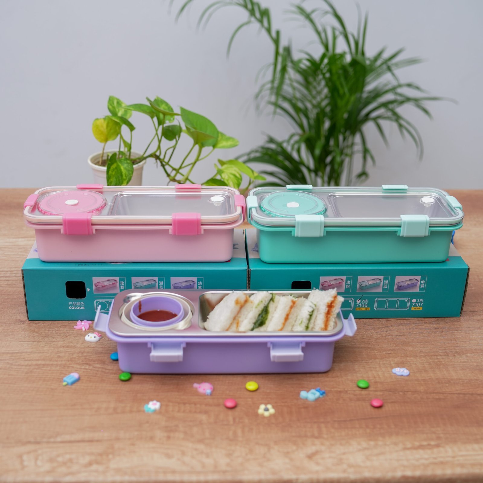 DSC08551-scaled-1.jpg Lunch Buddy Stainless Steel Bento Lunch Box- For Solid Foods - Image 7