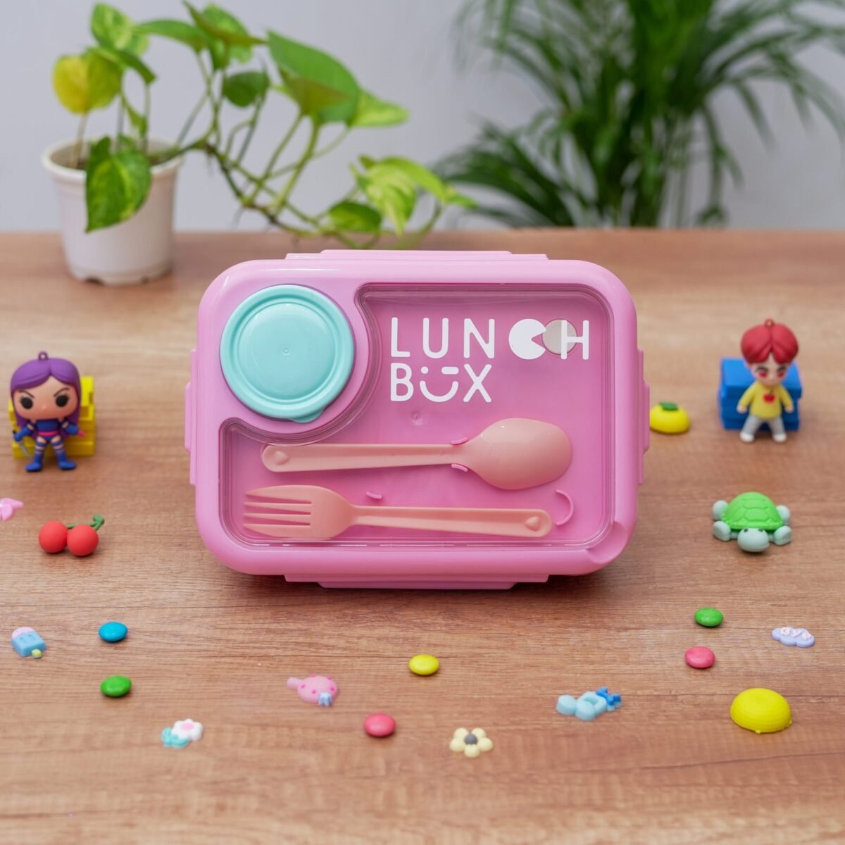 Leakproof Bento Box, Detachable Stainless Steel Tray for Warm Water Insulation 3 Containers Lunch Box  (750 ml) - Image 4