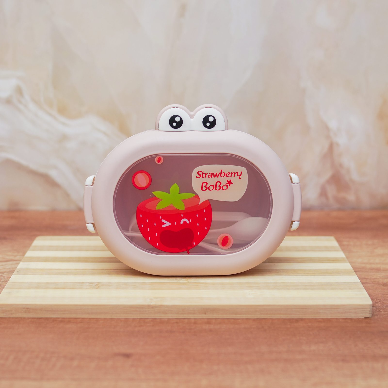 DSC09236 Cute Frog Shaped Kids Lunch Box With Dividers - Image 4