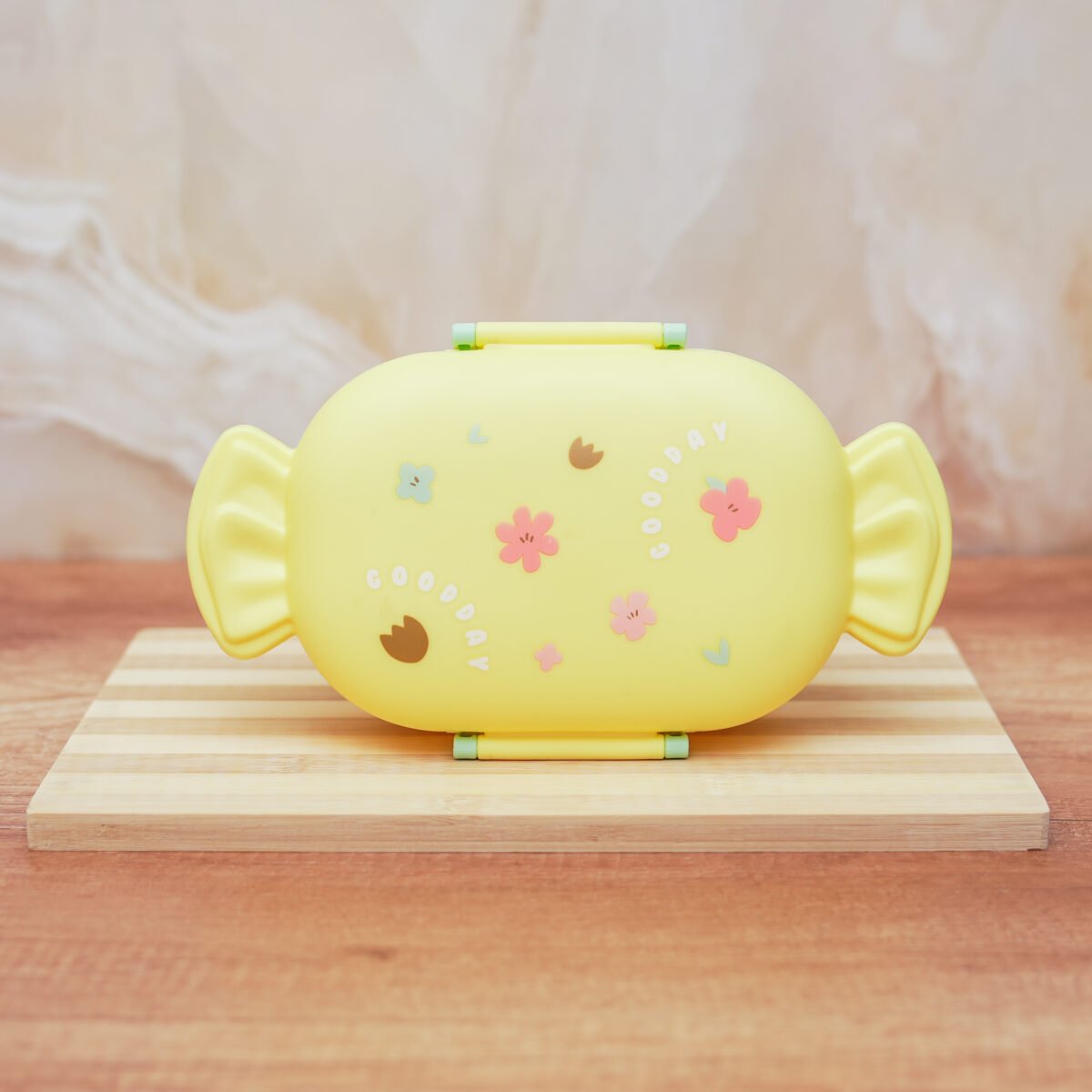 Candy Shaped Food Storage Container 2 Grids Meals Storage Box Cartoon with Cutlery&Buckle for School Kids and Children - Image 1
