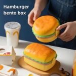 Three Layer Burger Shape 500ML Lunch Box Perfect for Salads, Sandwiches, and Snacks