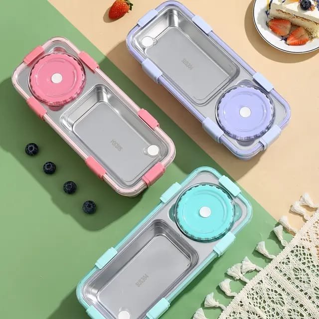 WhatsAppImage2024-07-09at19.06.18.jpg Lunch Buddy Stainless Steel Bento Lunch Box- For Solid Foods - Image 9