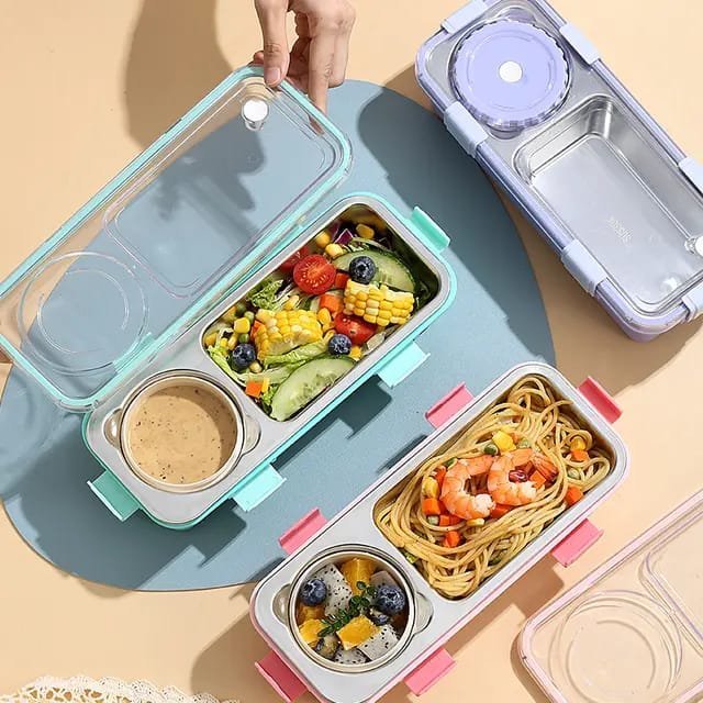 WhatsAppImage2024-07-09at19.06.19.jpg Lunch Buddy Stainless Steel Bento Lunch Box- For Solid Foods - Image 10