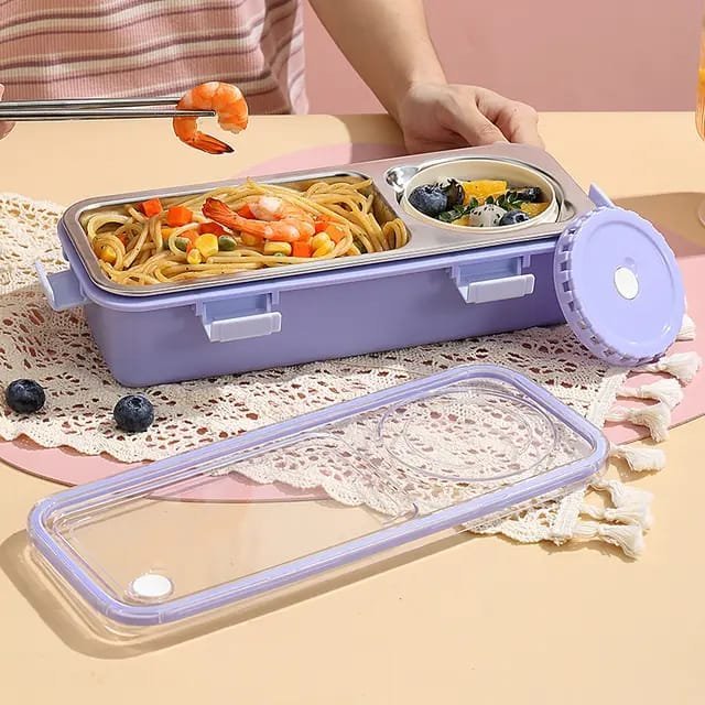 WhatsAppImage2024-07-09at19.06.20_1.jpg Lunch Buddy Stainless Steel Bento Lunch Box- For Solid Foods - Image 11
