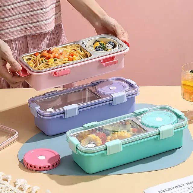 WhatsAppImage2024-07-09at19.06.24_1.jpg Lunch Buddy Stainless Steel Bento Lunch Box- For Solid Foods - Image 12