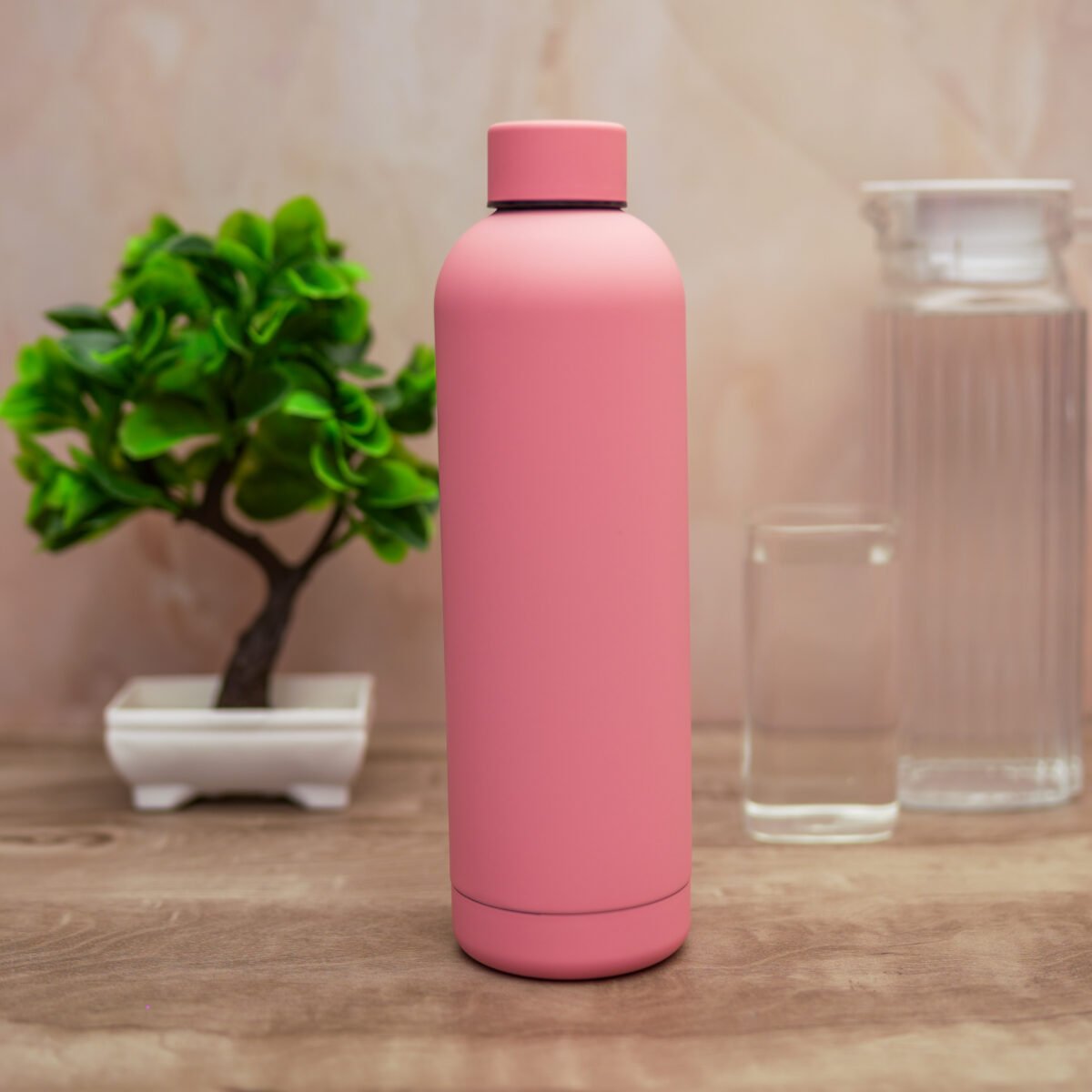 Insulated Bottle (Dusty Pink) | 500 ml | Made of 100% Food Grade Steel | Leak-Proof & Rust-Free | Easy to Clean & Use - Image 1