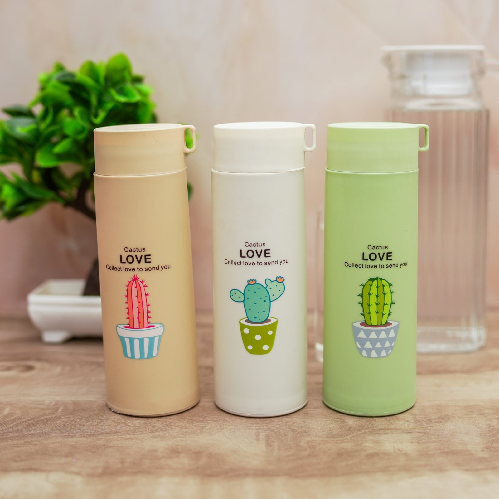 DSC08289 Plant Glass Water Bottle with Protective Cover | Glass Water Bottle for Fridge, Home, Office, Gym, Travel | BPA Free Water Bottle Glass | Cool Bottle - Image 1