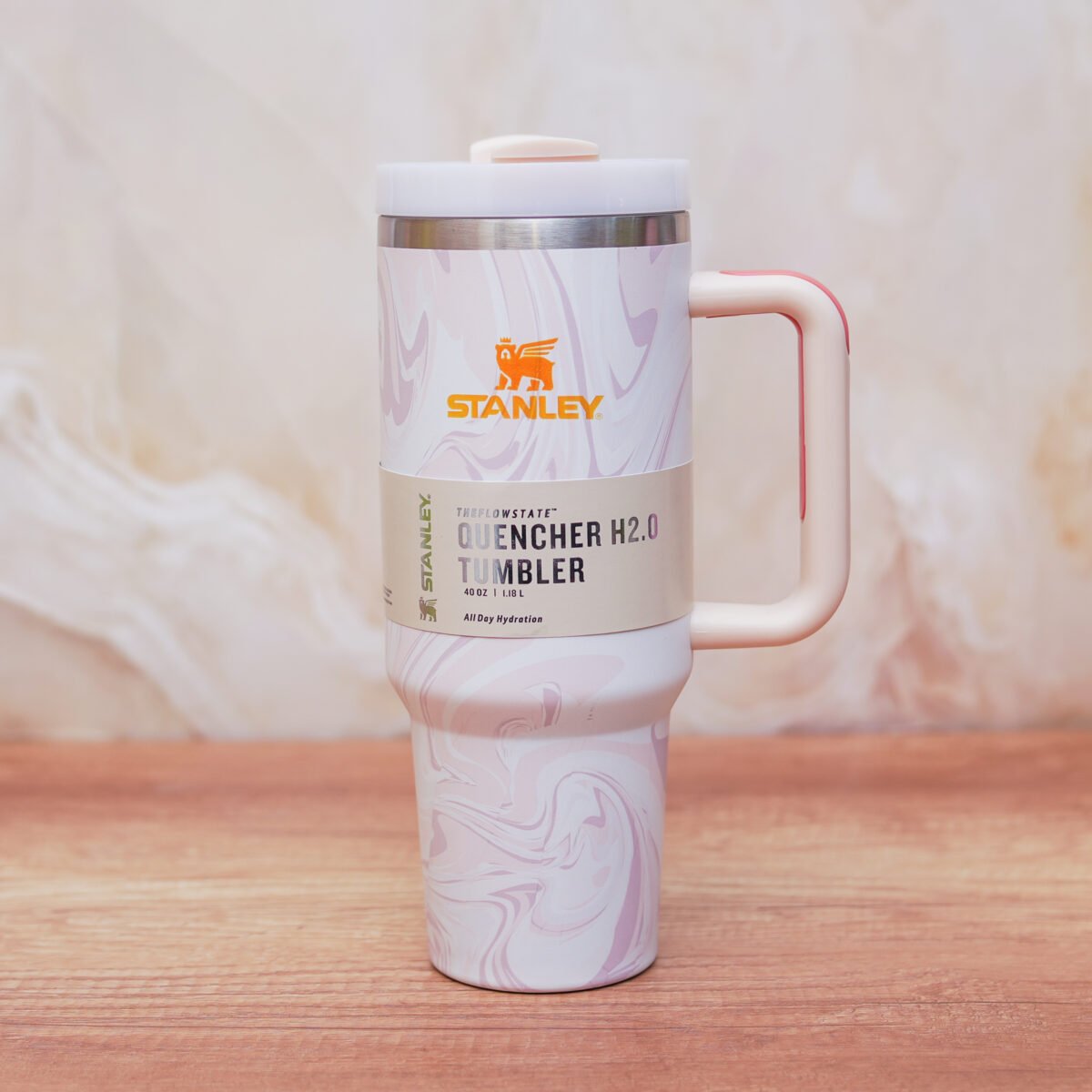 Cloud grey pink Stanley tumbler - The Quencher H2.O FlowState™ Tumbler - Image 1