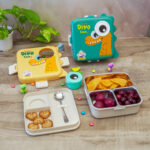 Dino Eye Design Steel Lunch Box with Spoon - Image 2